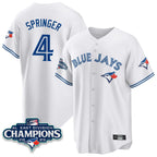Silnrao T.Blue Jays #4 George Springer Player White 2025 World Series Stitched Jerseys