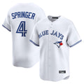 Silnrao T.Blue Jays #4 George Springer Player White Home Limited Stitched Jerseys