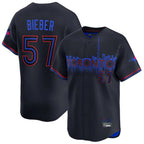 Silnrao T.Blue Jays #57 Shane Bieber Player Black City Connect Limited Home Stitched Jerseys