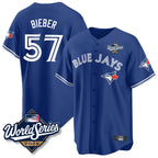 Silnrao T.Blue Jays #57 Shane Bieber Player Royal Elite Home Limited Stitched Jerseys