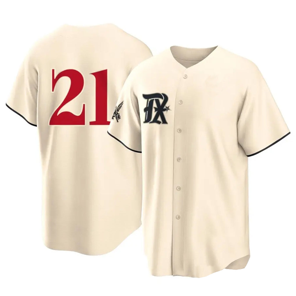 Silnrao T.Rangers #21 Jake Burger Player Cream City Connect Limited Stitched Jerseys
