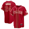 Silnrao T.Rangers #24 Brandon Nimmo Player Red 2026 City Connect Stitched Jerseys