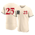Silnrao T.Rangers #25 Buddy Bell Player Cream Limited City Connect Stitched Jerseys