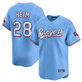 Silnrao T.Rangers #28 Jonah Heim Player Light Blue Home Limited Stitched Jerseys