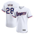 Silnrao T.Rangers #28 Jonah Heim Player White Gold Collection Limited Elite Stitched Jerseys