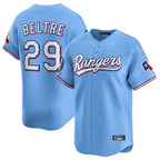Silnrao T.Rangers #29 Adrian Beltre Player Light Blue Home Limited Stitched Jerseys