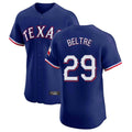 Silnrao T.Rangers #29 Adrian Beltre Player Royal Home Limited Elite Stitched Jerseys