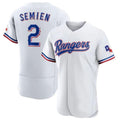 Silnrao T.Rangers #2 Marcus Semien Player Gold Collection Limited White Elite Stitched Jerseys
