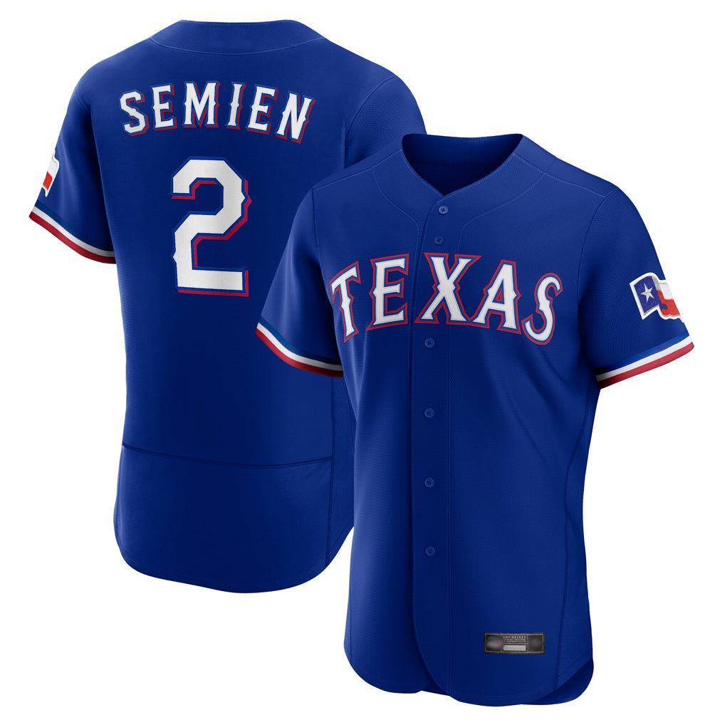 Silnrao T.Rangers #2 Marcus Semien Player Royal Elite Home Limited Stitched Jerseys