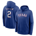 Silnrao T.Rangers #2 Marcus Semien Player Royal Pullover Hoodie Stitched Jerseys