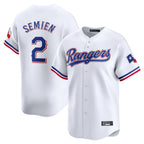 Silnrao T.Rangers #2 Marcus Semien Player White Home Limited Stitched Jerseys