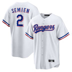 Silnrao T.Rangers #2 Marcus Semien Player White Replica Game Stitched Jerseys