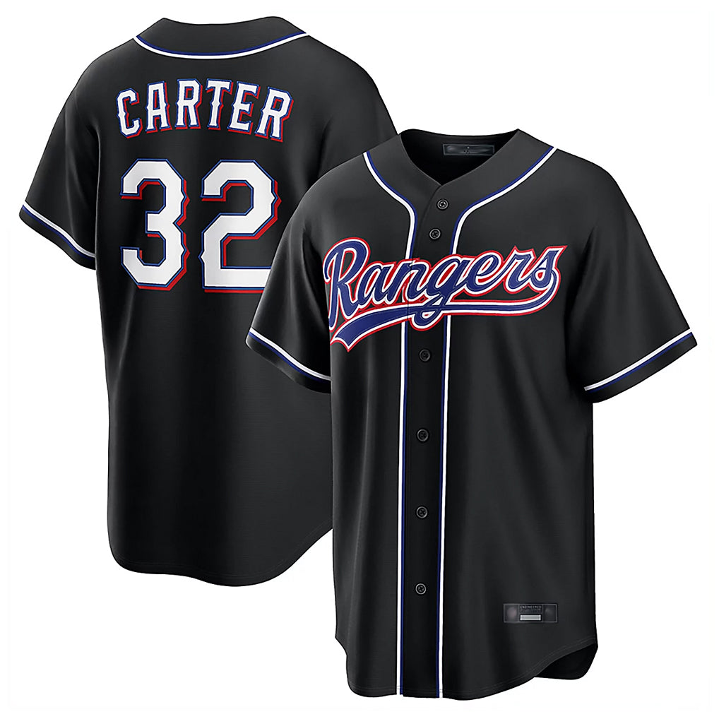 Silnrao T.Rangers #32 Evan Carter Player Black 2026 Out Fashion Replica Stitched Jerseys