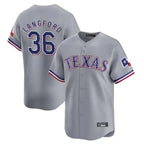 Silnrao T.Rangers #36 Wyatt Langford Player Gray Home Limited Stitched Jerseys