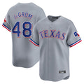 Silnrao T.Rangers #48 Jacob deGrom Player Gray Home Limited Stitched Jerseys