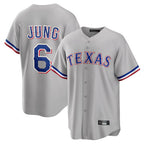 Silnrao T.Rangers #6 Josh Jung Player Gray Limited Home Stitched Jerseys