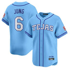 Silnrao T.Rangers #6 Josh Jung Player Light Blue 2026 City Connect Limited Stitched Jerseys