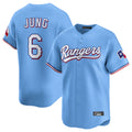 Silnrao T.Rangers #6 Josh Jung Player Light Blue Limited Home Stitched Jerseys