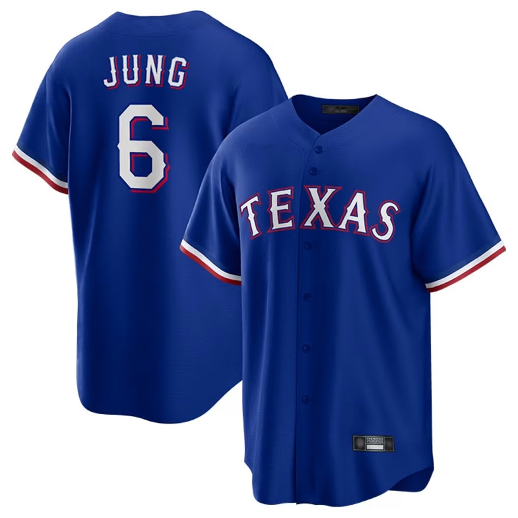 Silnrao T.Rangers #6 Josh Jung Player Royal Limited Home Stitched Jerseys