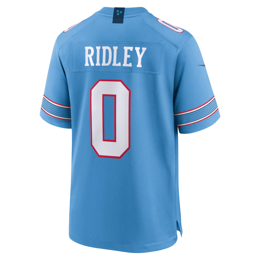 Silnrao T.Titans #0 Calvin Ridley Light Blue Game Stitched Jerseys