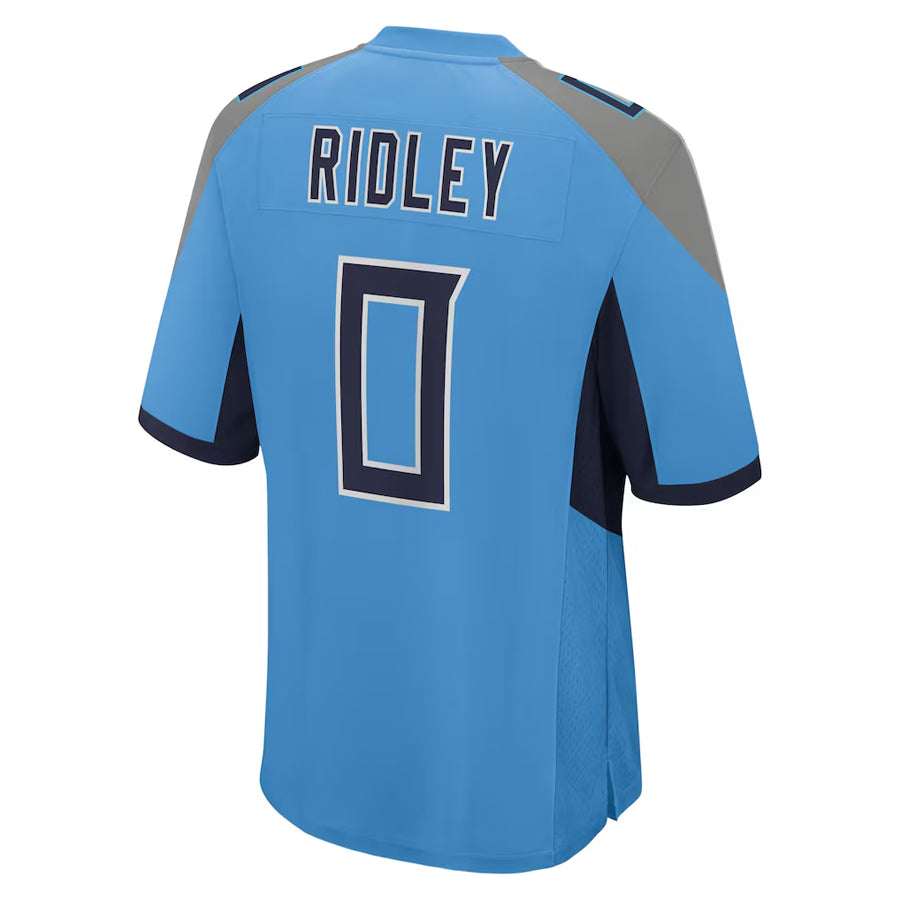 Silnrao T.Titans #0 Calvin Ridley Player Light Blue Home Game Stitched Jerseys