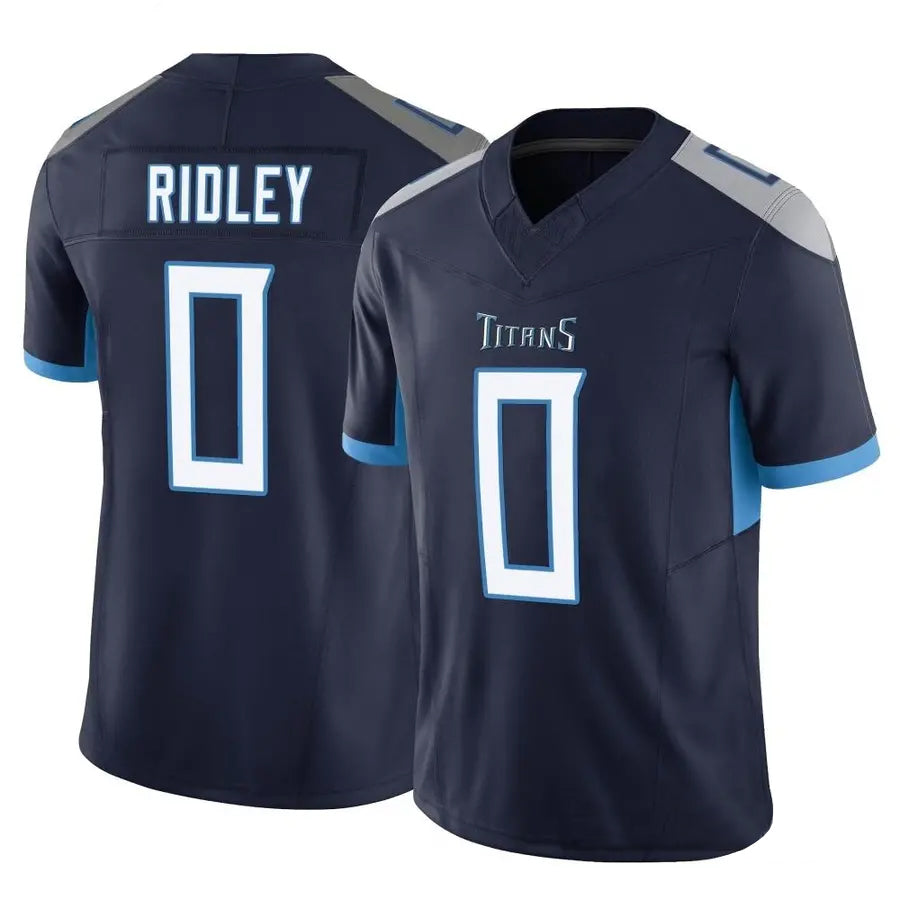 Silnrao T.Titans #0 Calvin Ridley Player Navy Vapor F.U.S.E. Limited Stitched Jerseys