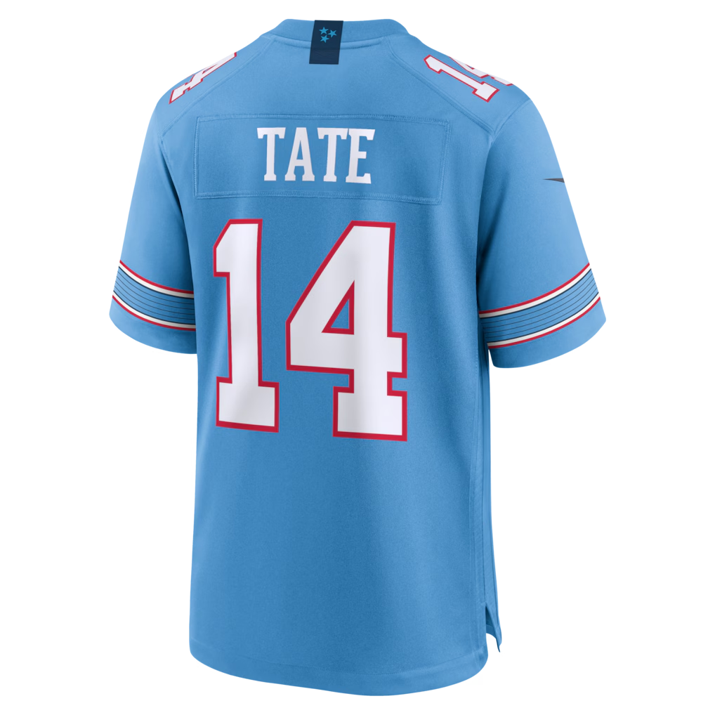 Silnrao T.Titans #14 Carnell Tate Light Blue 2026 Draft First Round Pick No. 4 Team Game Stitched Jerseys