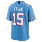 Silnrao T.Titans #15 Keldric Faulk Light Blue Team Game Stitched Jerseys