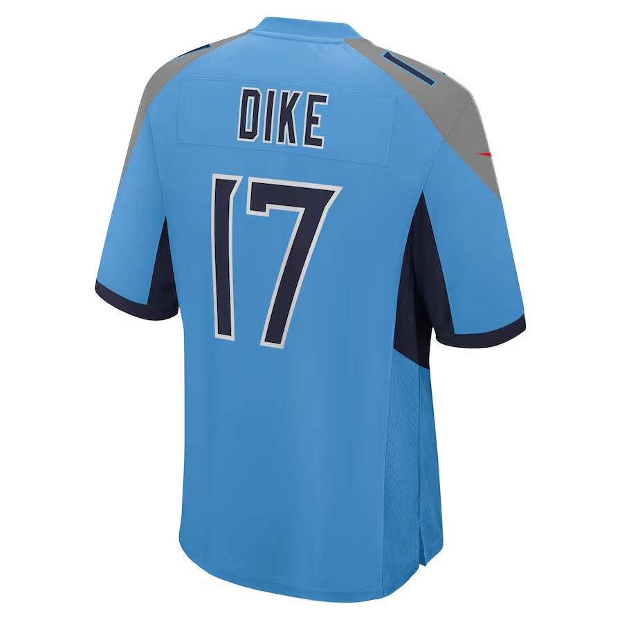 Silnrao T.Titans #17 Chimere Dike Light Blue Team Game Stitched Jerseys