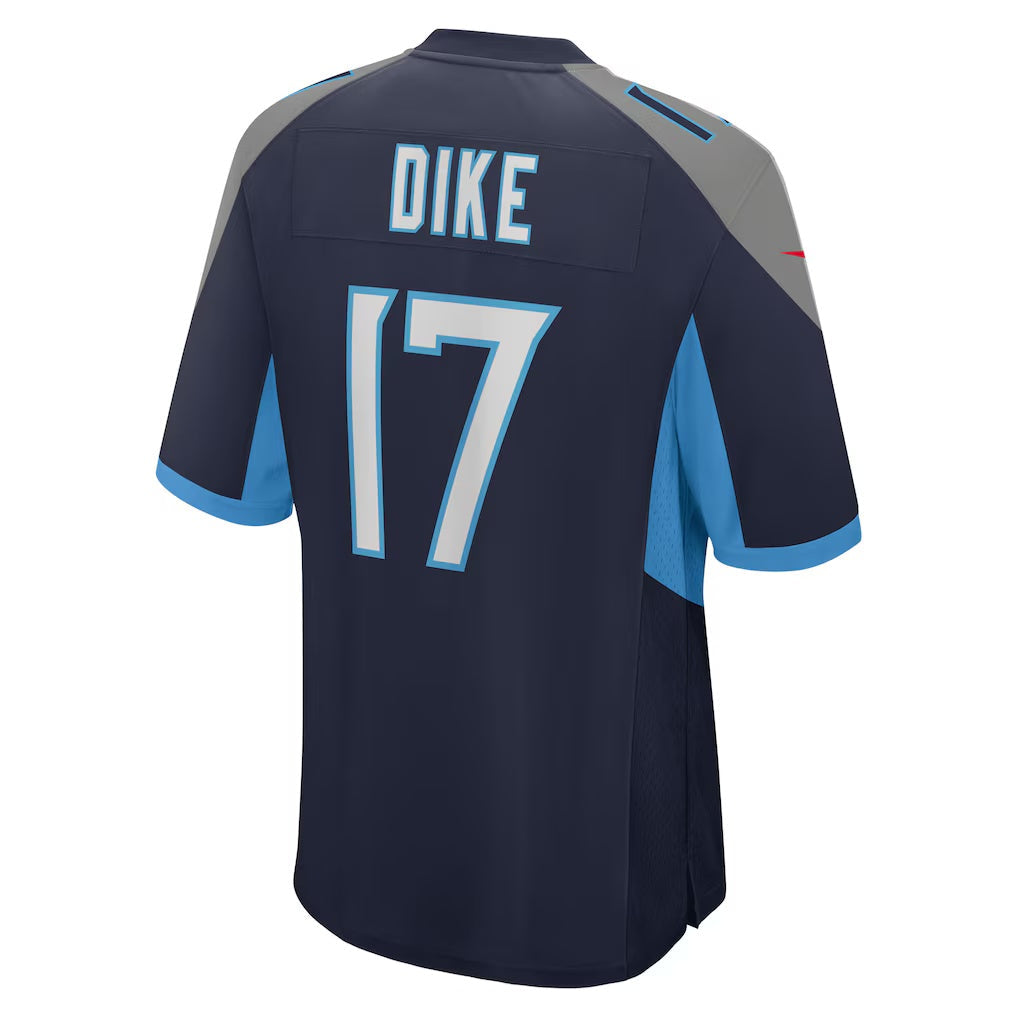 Silnrao T.Titans #17 Chimere Dike Navy Team Game Stitched Jerseys