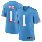 Silnrao T.Titans #1 Cameron Ward Player Light Blue Replica Limited Game Stitched Jerseys