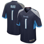 Silnrao T.Titans #1 Cameron Ward Player Navy Game Stitched Jerseys