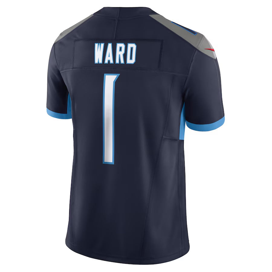 Silnrao T.Titans #1 Cameron Ward Player Navy Vapor F.U.S.E. Limited Stitched Jerseys