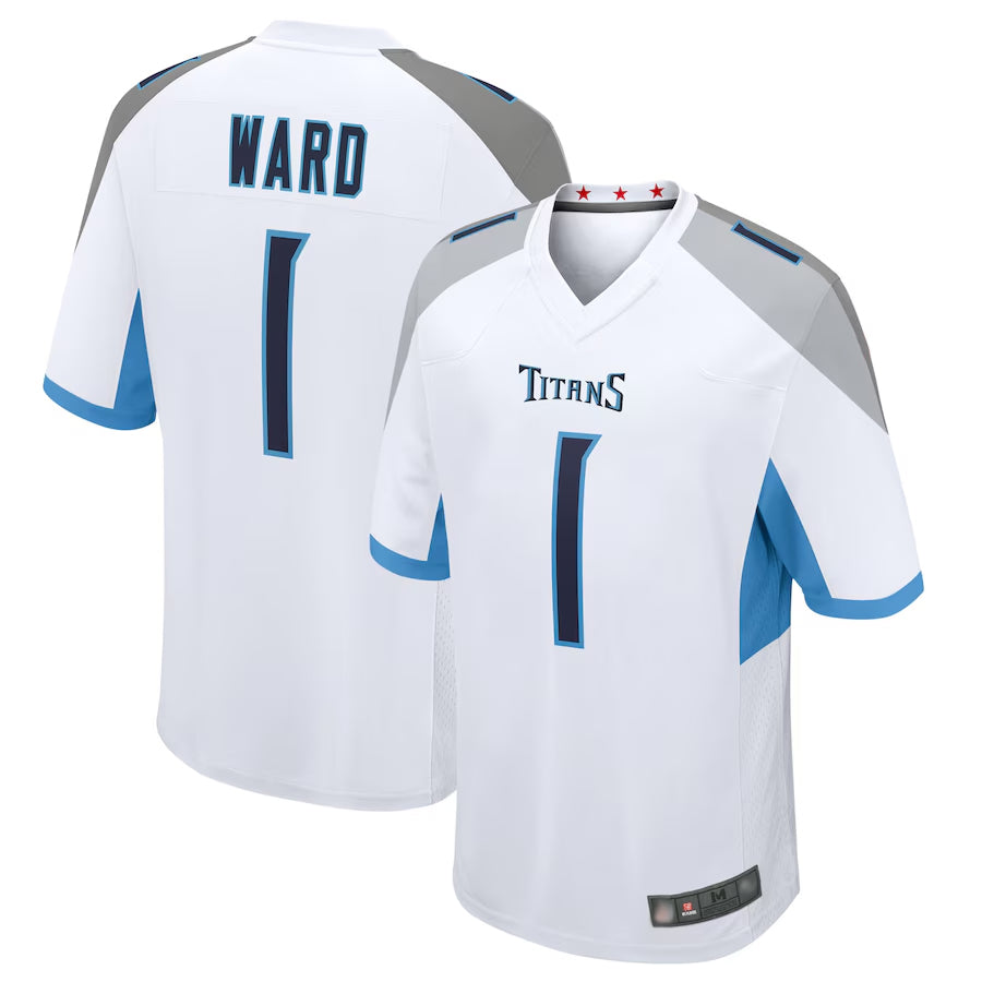 Silnrao T.Titans #1 Cameron Ward Player White Game Stitched Jerseys
