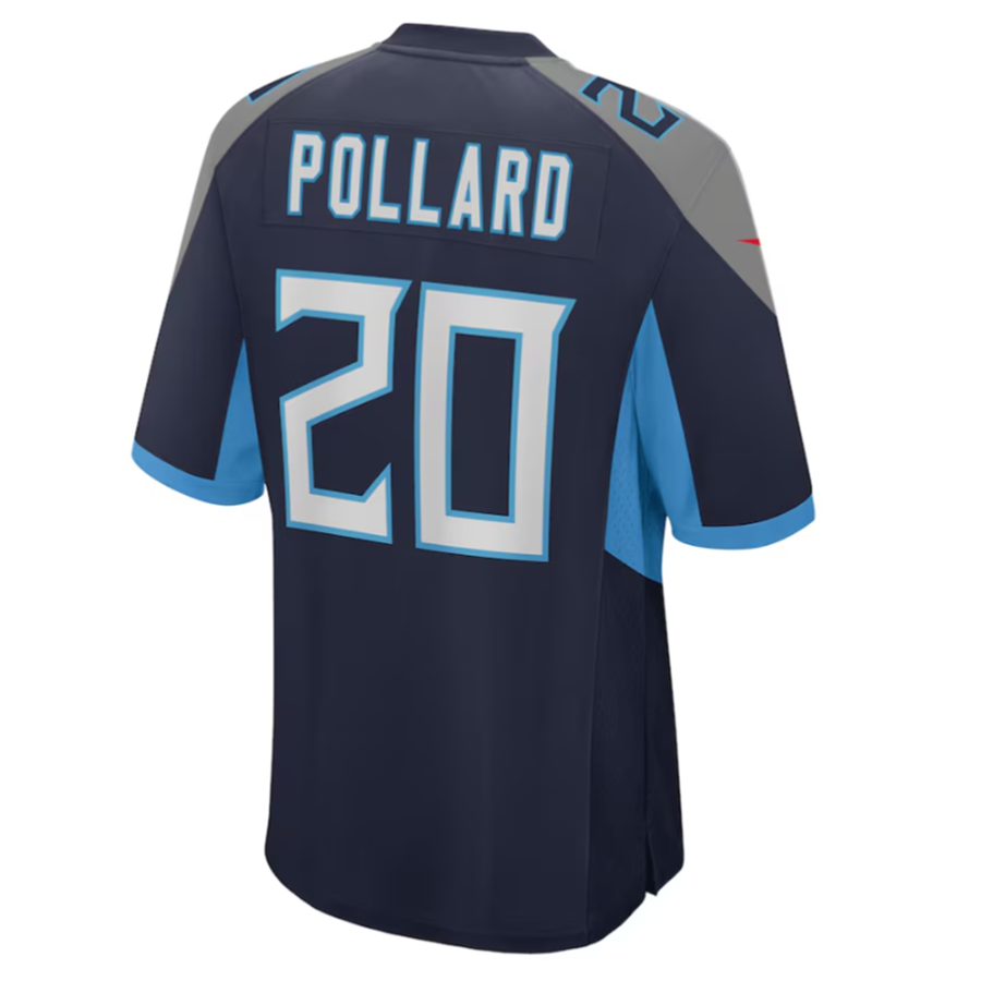 Silnrao T.Titans #20 Tony Pollard Navy Game Player Jersey Stitched Jerseys