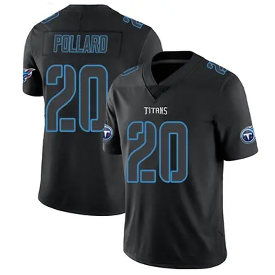 Silnrao T.Titans #20 Tony Pollard Player Black Fashion Elite Limited Stitched Jerseys