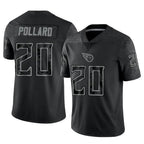 Silnrao T.Titans #20 Tony Pollard Player Black RFLCTV Limited Stitched Jerseys