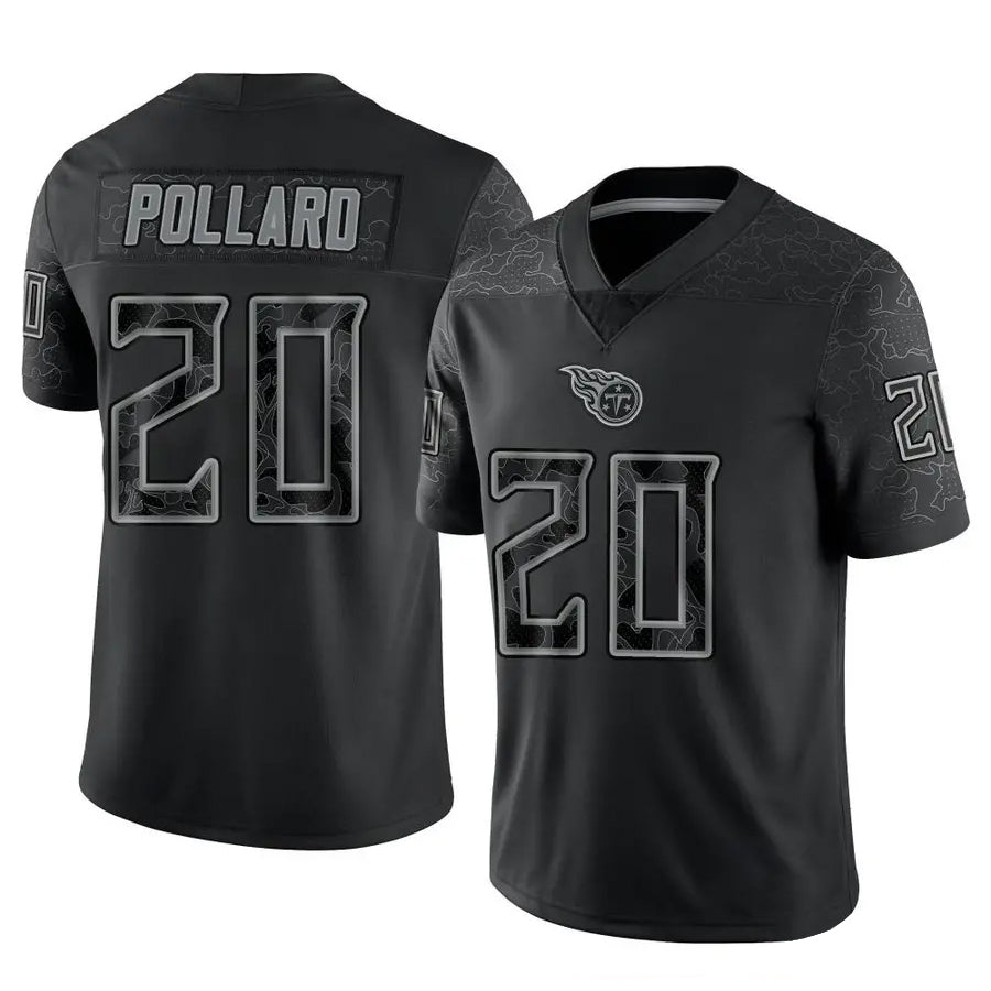 Silnrao T.Titans #20 Tony Pollard Player Black RFLCTV Limited Stitched Jerseys