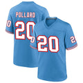 Silnrao T.Titans #20 Tony Pollard Player Light Blue Throwback Alternate Game Stitched Jerseys
