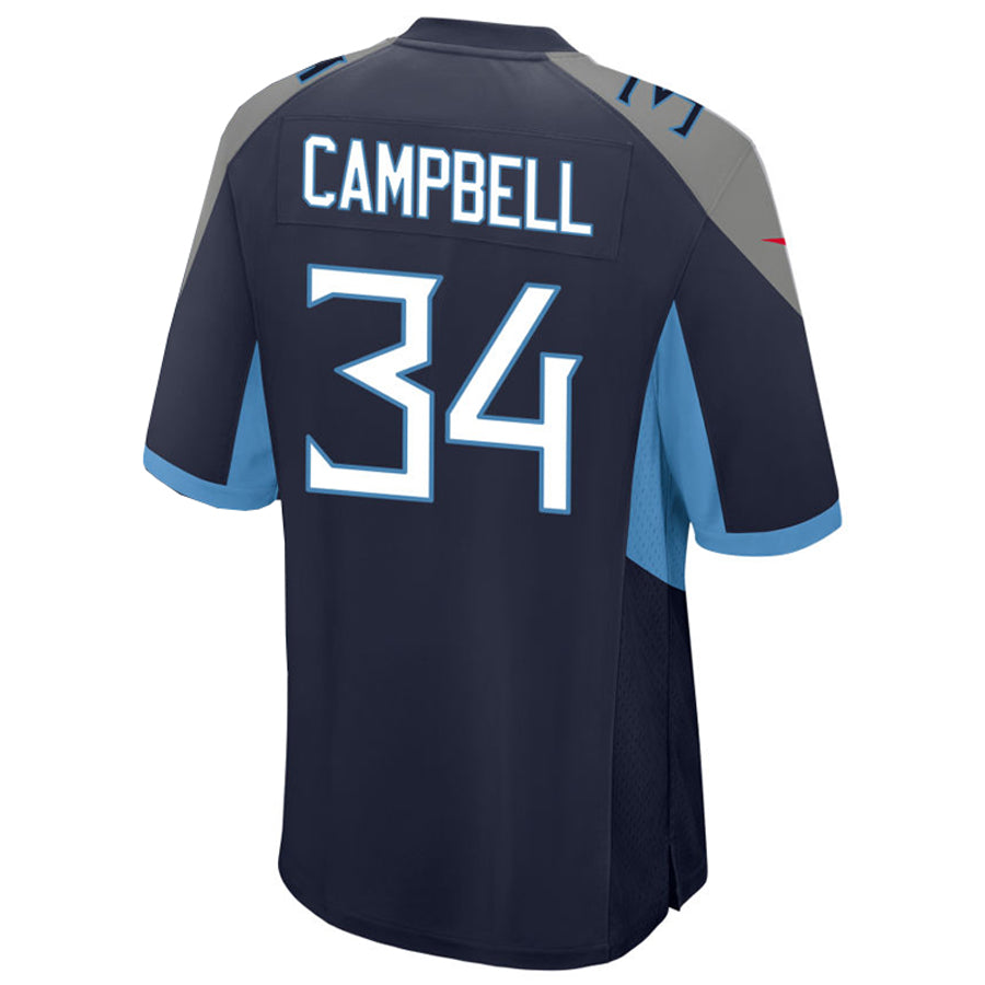 Silnrao T.Titans #34 Earl Campbell Player Navy Home Game Football Jerseys