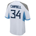 Silnrao T.Titans #34 Earl Campbell Player White Home Game Football Jerseys