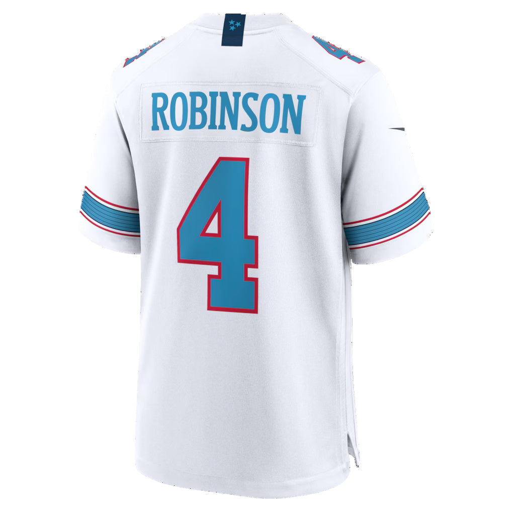 Silnrao T.Titans #4 Wan'Dale Robinson White Game Stitched Jerseys