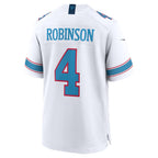 Silnrao T.Titans #4 Wan'Dale Robinson White Game Stitched Jerseys
