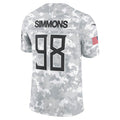 Silnrao T.Titans #98 Jeffery Simmons Player Arctic Camo Salute To Service Limited Stitched Jerseys