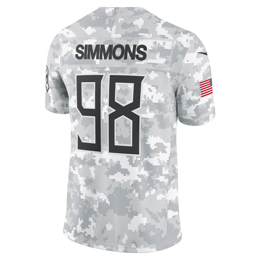 Silnrao T.Titans #98 Jeffery Simmons Player Arctic Camo Salute To Service Limited Stitched Jerseys