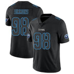Silnrao T.Titans #98 Jeffery Simmons Player Elite Light Blue Vapor Untouchable Stitched Jerseys