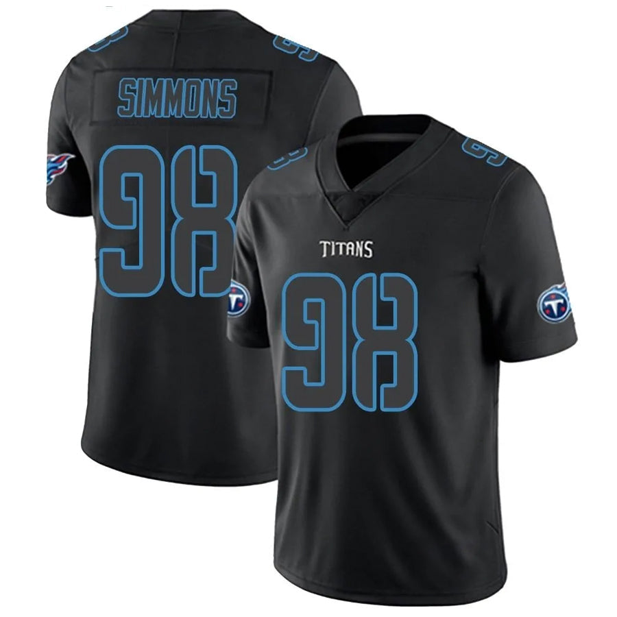 Silnrao T.Titans #98 Jeffery Simmons Player Elite Light Blue Vapor Untouchable Stitched Jerseys