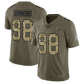 Silnrao T.Titans #98 Jeffery Simmons Player Olive Salute To Service Limited Stitched Jerseys