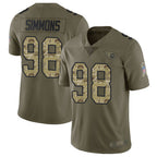 Silnrao T.Titans #98 Jeffery Simmons Player Olive Salute To Service Limited Stitched Jerseys