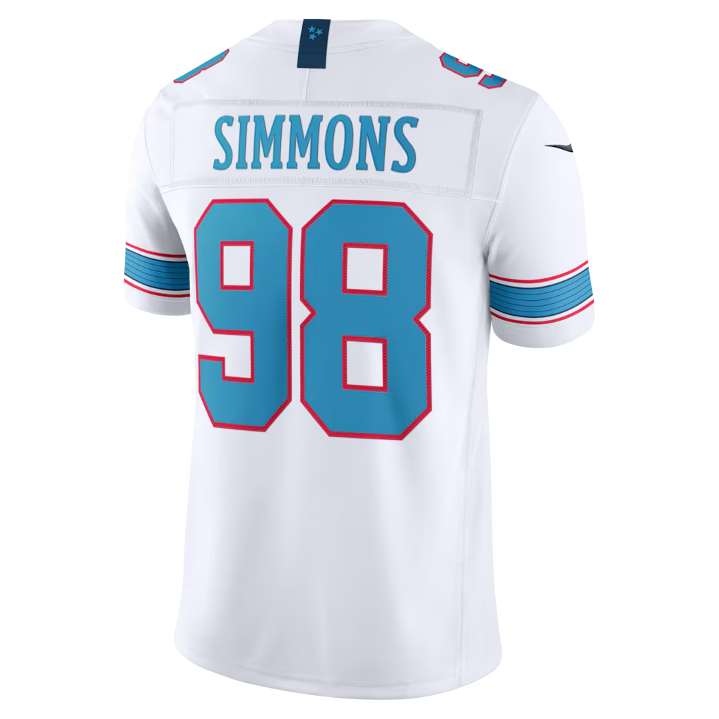 Silnrao T.Titans #98 Jeffery Simmons White Vapor F.U.S.E. Stitched Limited Jerseys